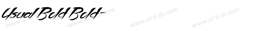 Usual Bold Bold字体转换